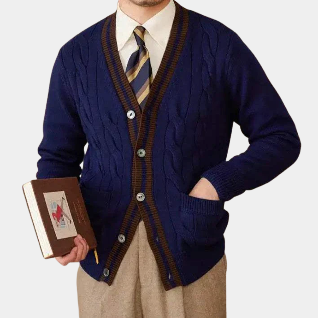 Murphy Mode | Men’s Wool Blend Knitted Cardigan