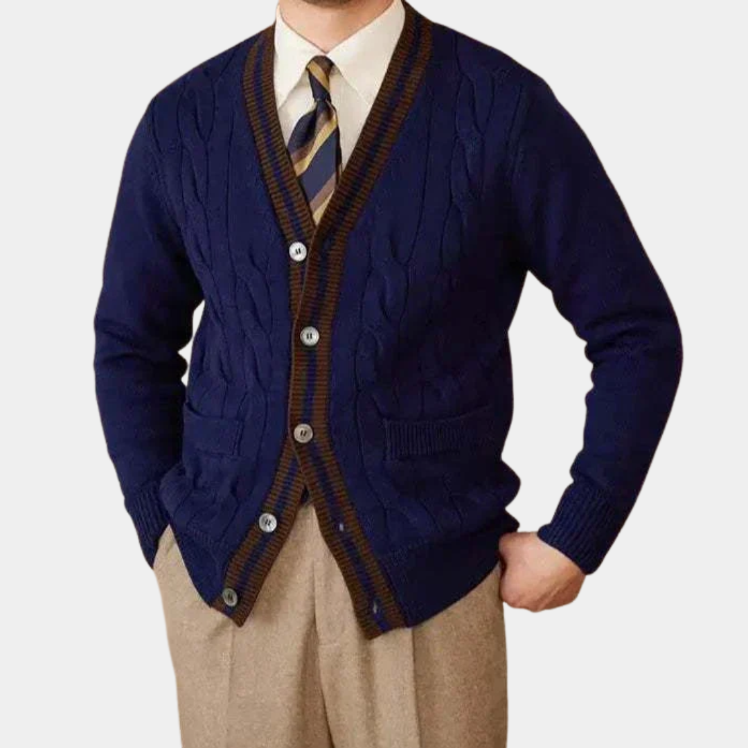 Murphy Mode | Men’s Wool Blend Knitted Cardigan