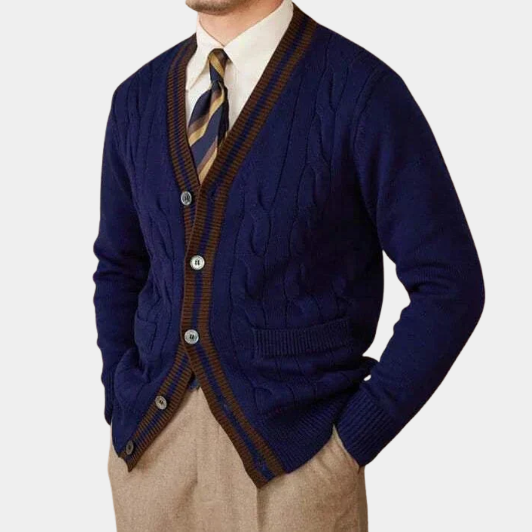 Murphy Mode | Men’s Wool Blend Knitted Cardigan