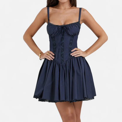 Murphy Mode | Women's  Lace Print Mini Dress
