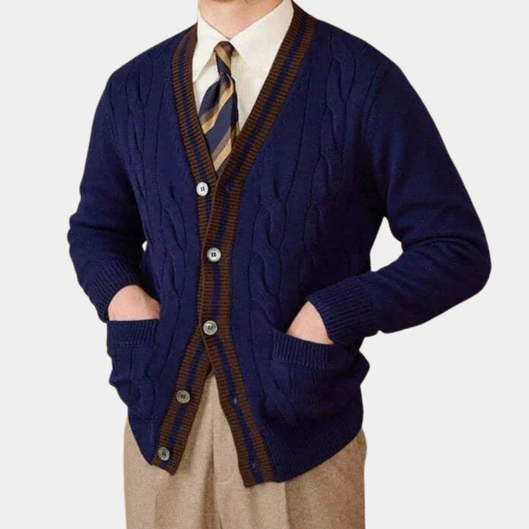 Murphy Mode | Men’s Wool Blend Knitted Cardigan