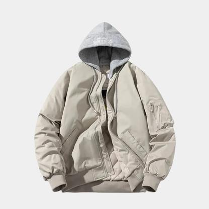 Murphy Mode | Men’s Hooded Bomber Jacket with Pockets