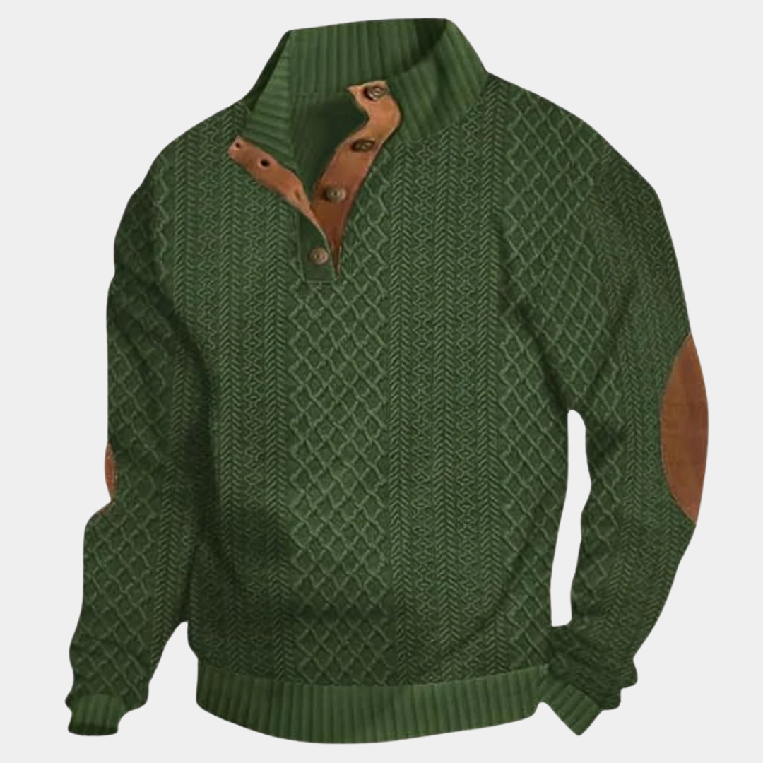 Murphy Mode | Men’s Stand Collar Jacquard Sweater