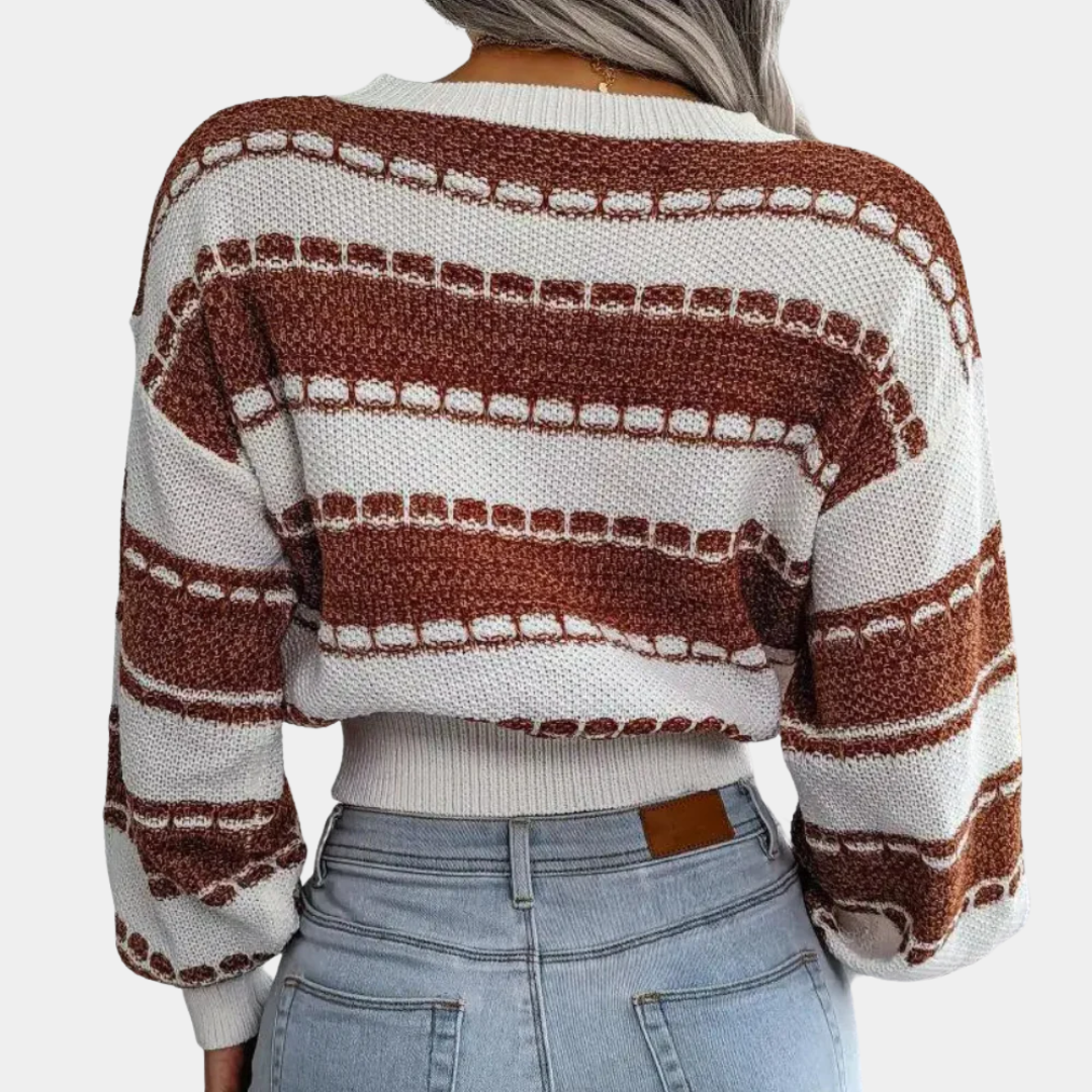 Murphy Mode | Women’s Contrast Long Sleeve Knitted Sweater