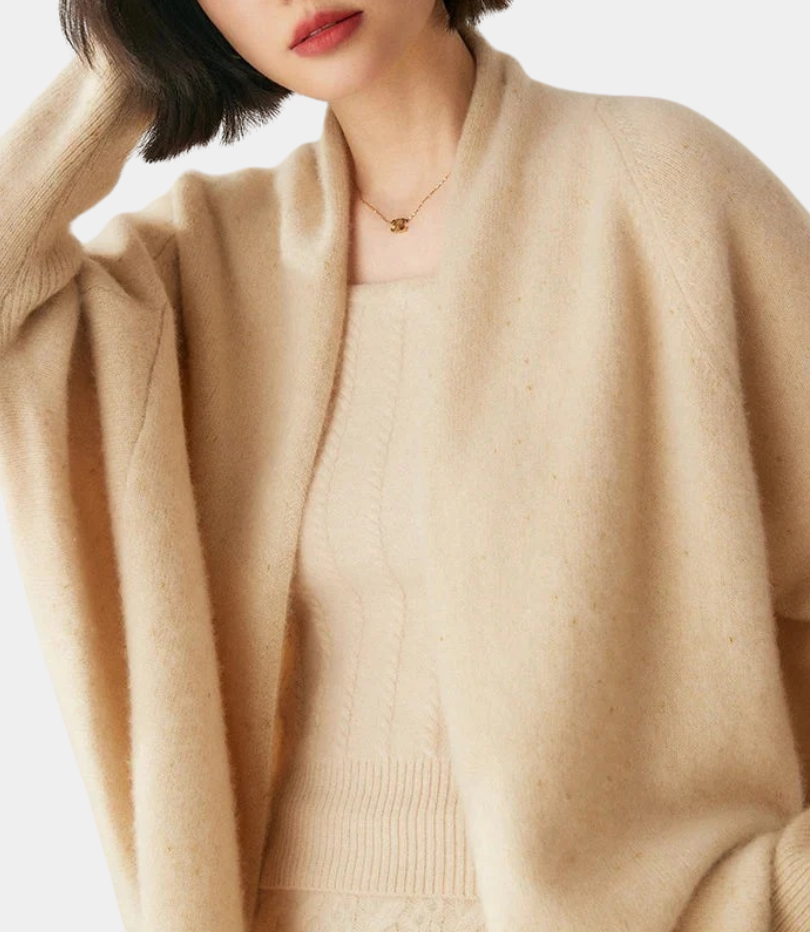 Murphy Mode | Women’s 100% Cashmere Shawl Sweater