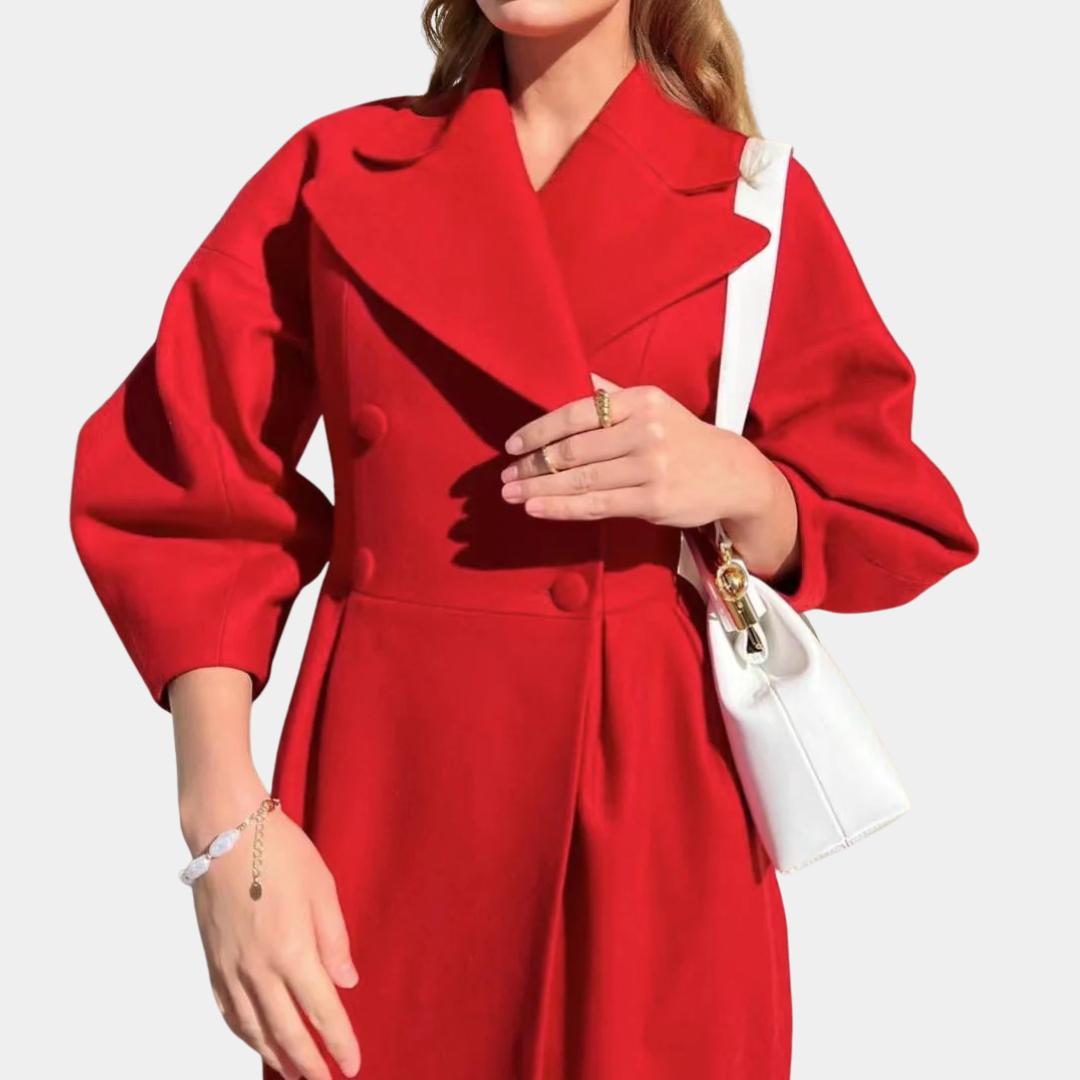 Murphy Mode | Women’s Court Lantern Sleeve Long Coat