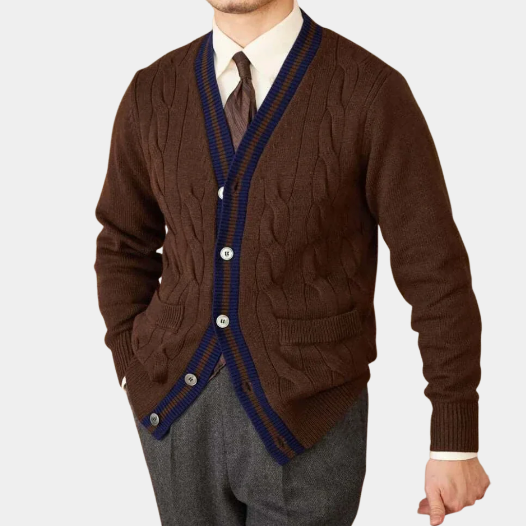Murphy Mode | Men’s Wool Blend Knitted Cardigan