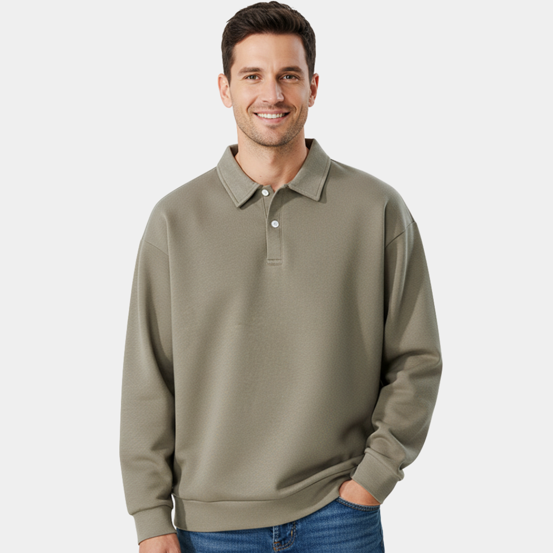Murphy Mode | Men’s Polo Collar Thick Cotton Sweater