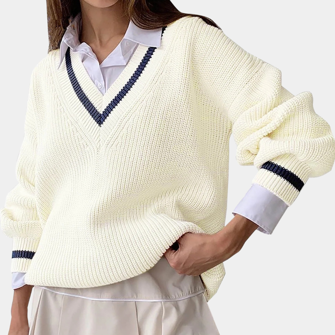 Murphy Mode | Women’s V-Neck Long Sleeve Knit Sweater