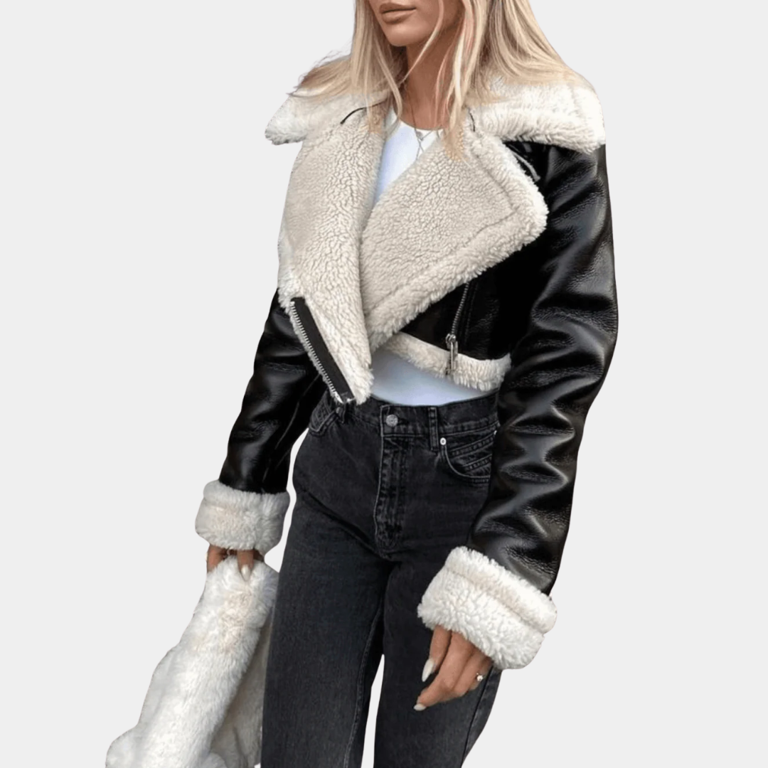 Murphy Mode | Women’s Short Fur Leather Jacket
