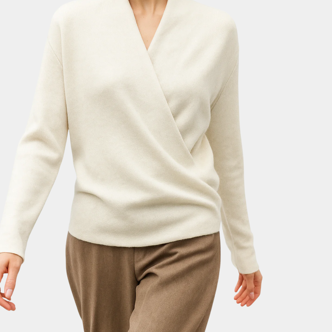 Murphy Mode | Women’s Cross V-Neck Cashmere Sweater