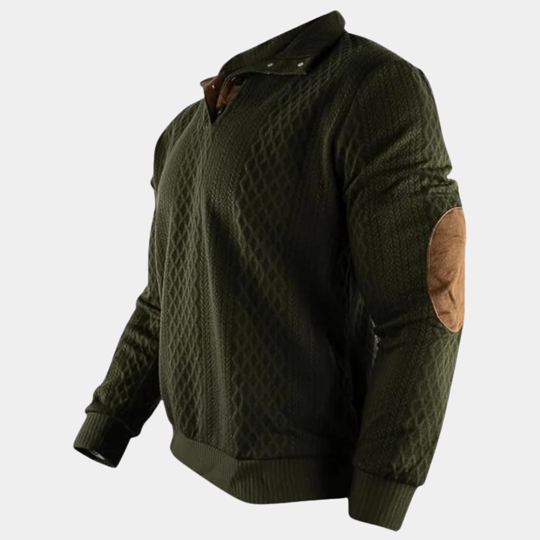 Murphy Mode | Men’s Stand Collar Jacquard Sweater