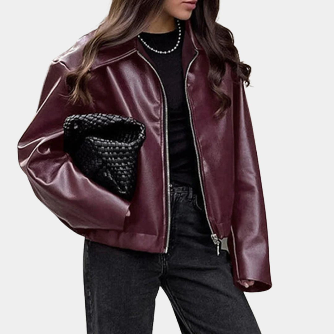 Murphy Mode | Women’s Leather Zipper Jacket