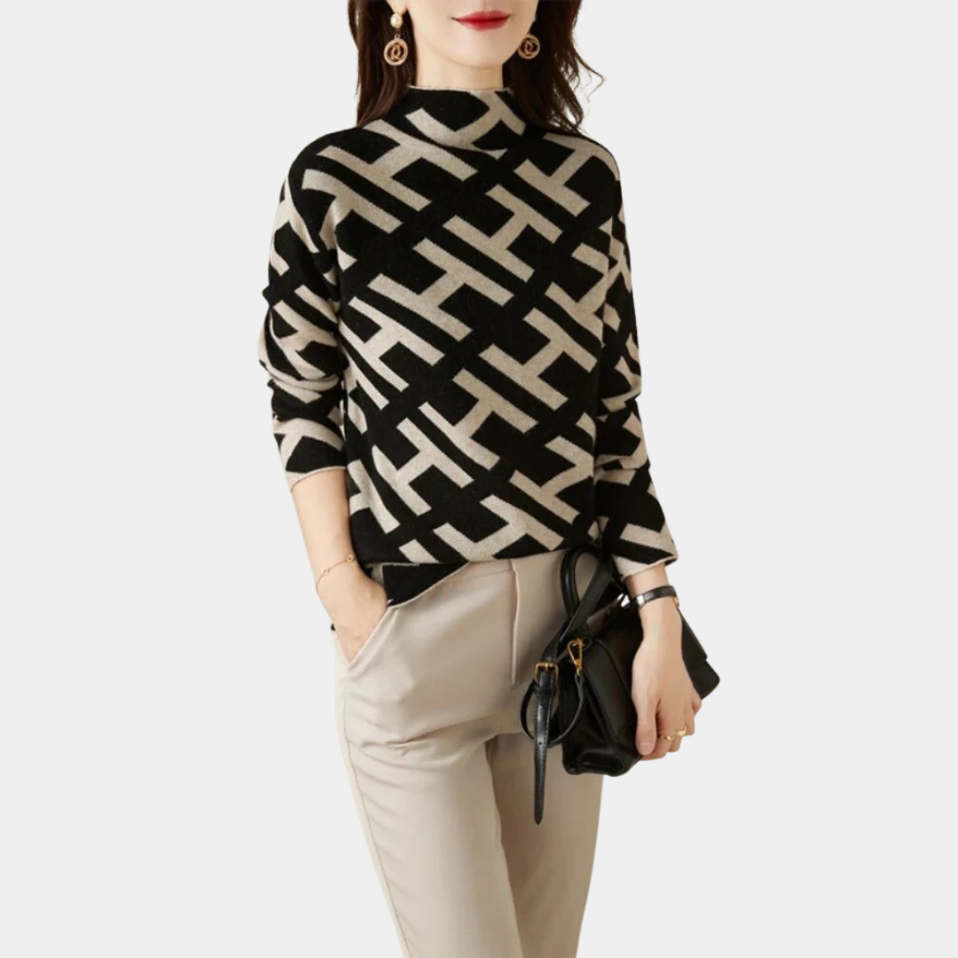 Murphy Mode | Women’s Jacquard Turtleneck Sweater