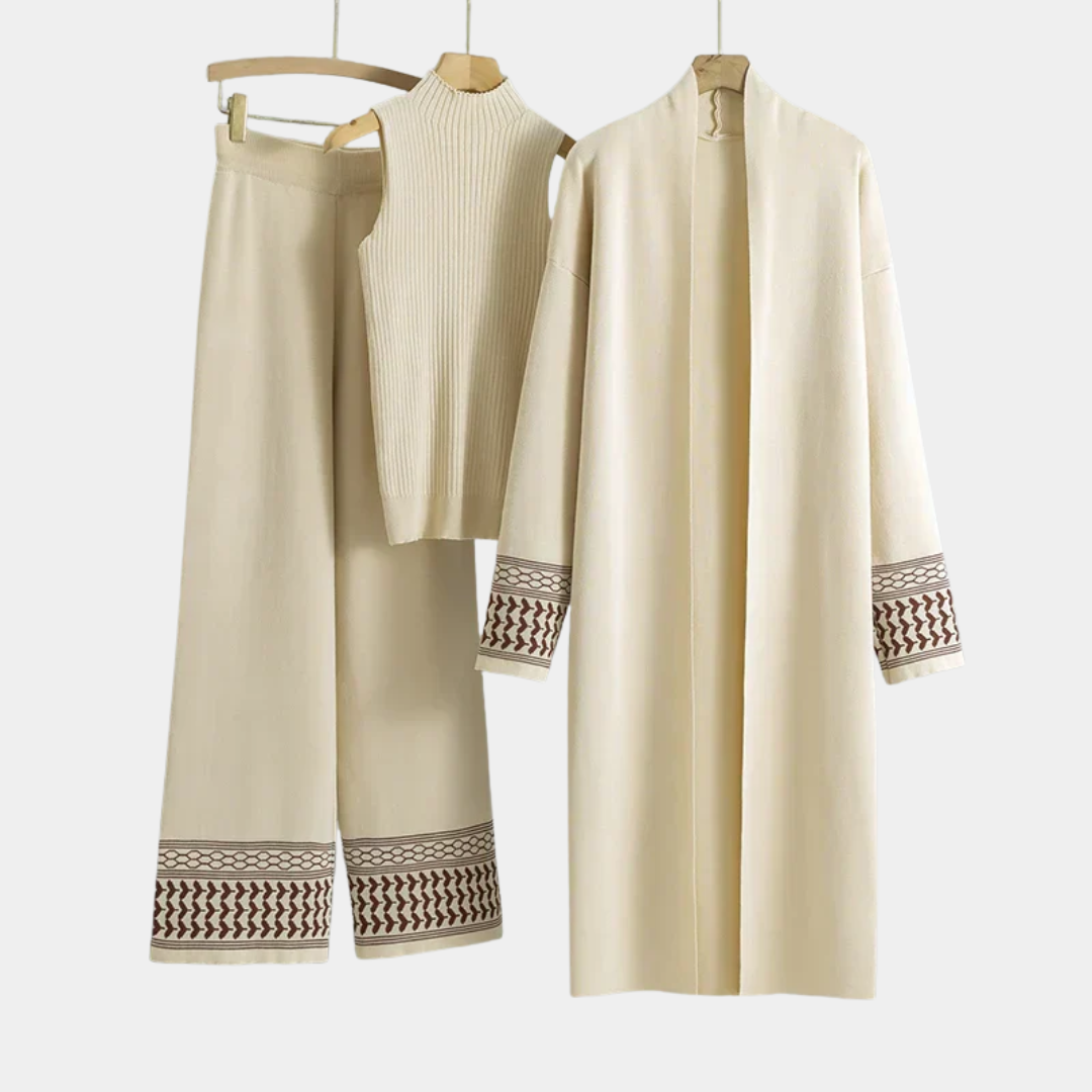 Murphy Mode | Women’s 3-Piece Knitted Cardigan Set