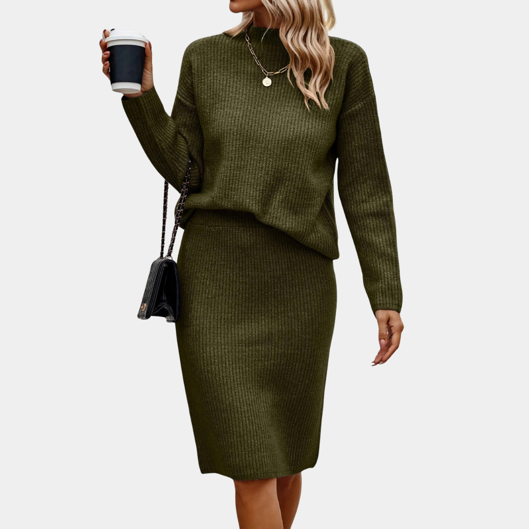 Murphy Mode | Women’s Long Sleeve Mock Neck Sweater Set