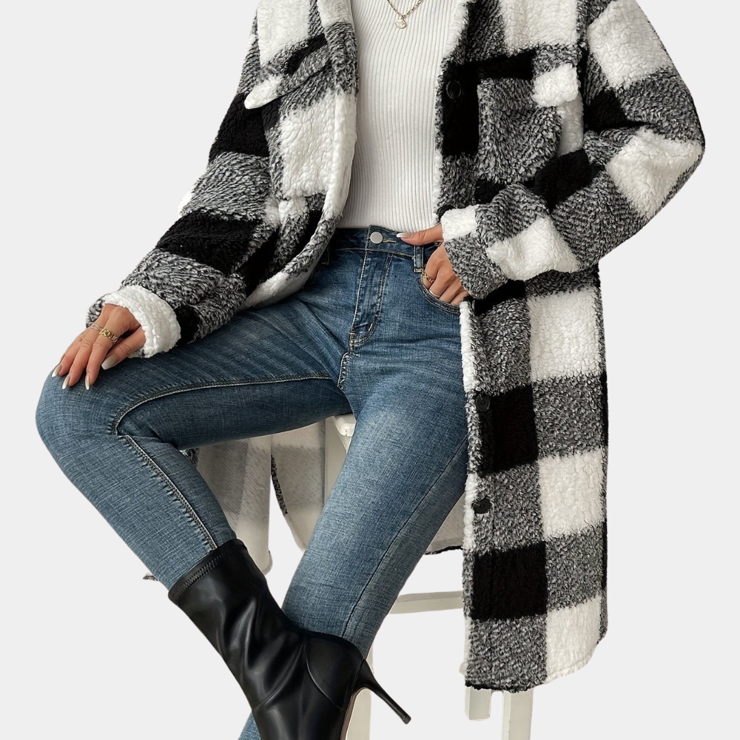 Murphy Mode | Women’s Check Teddy Coat