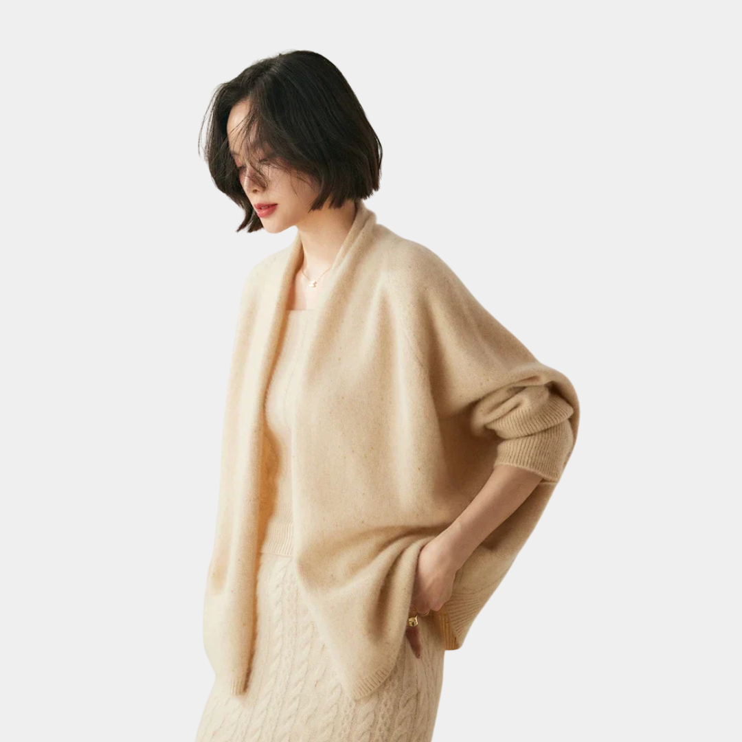 Murphy Mode | Women’s 100% Cashmere Shawl Sweater