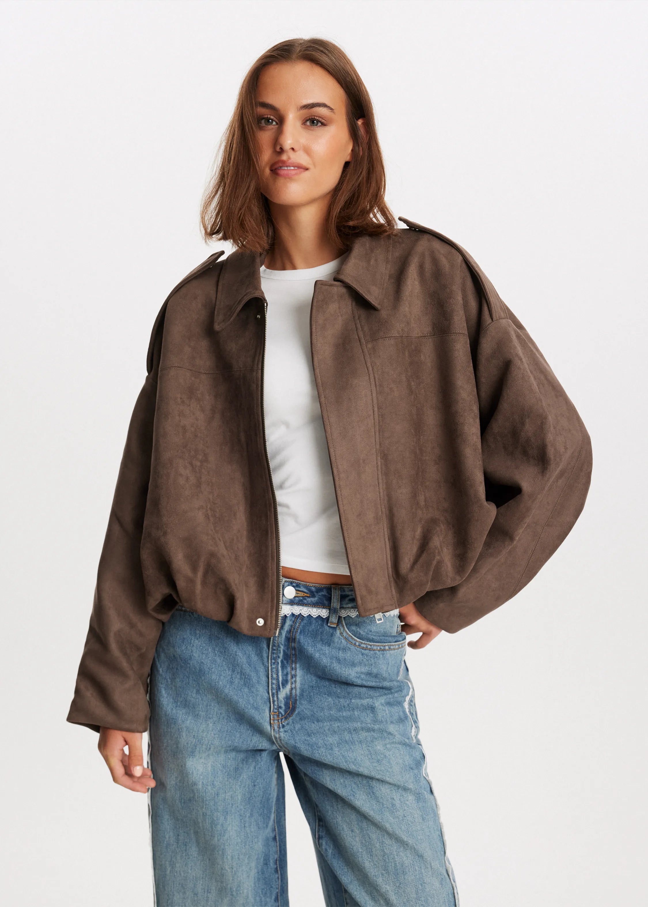 Murphy Mode | Women’s Suede Bomber Jacket