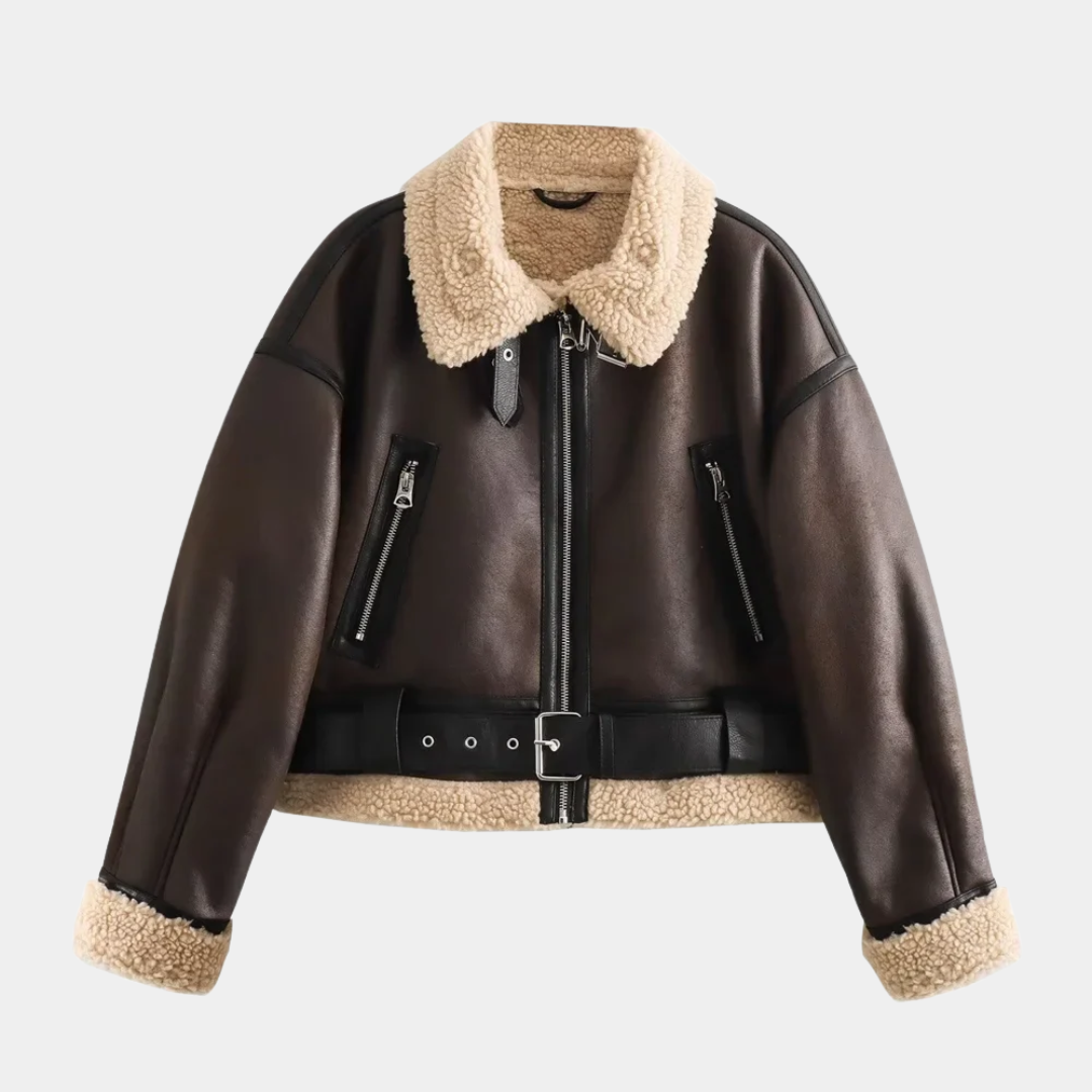 Murphy Mode | Women’s Faux Fur Collar Short Jacket