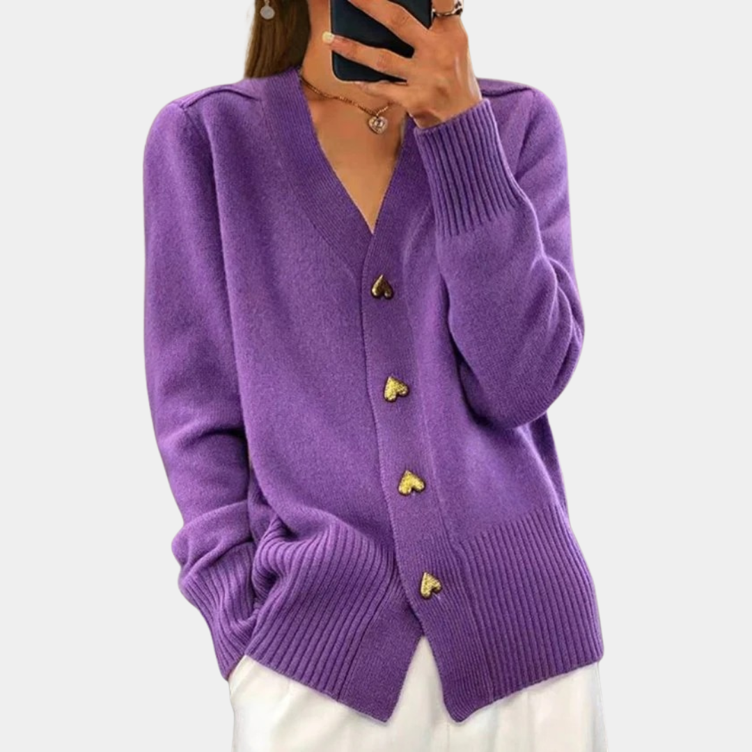 Murphy Mode | Women’s V-Neck Button Cardigan Sweater