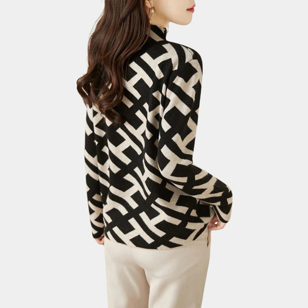 Murphy Mode | Women’s Jacquard Turtleneck Sweater