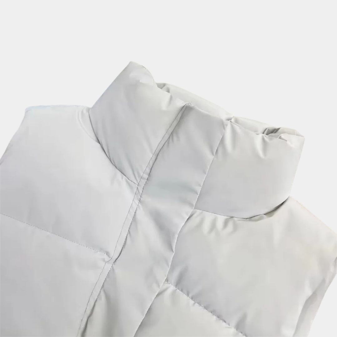 Murphy Mode | Women Zipper Vest Jacket with Stand Collar