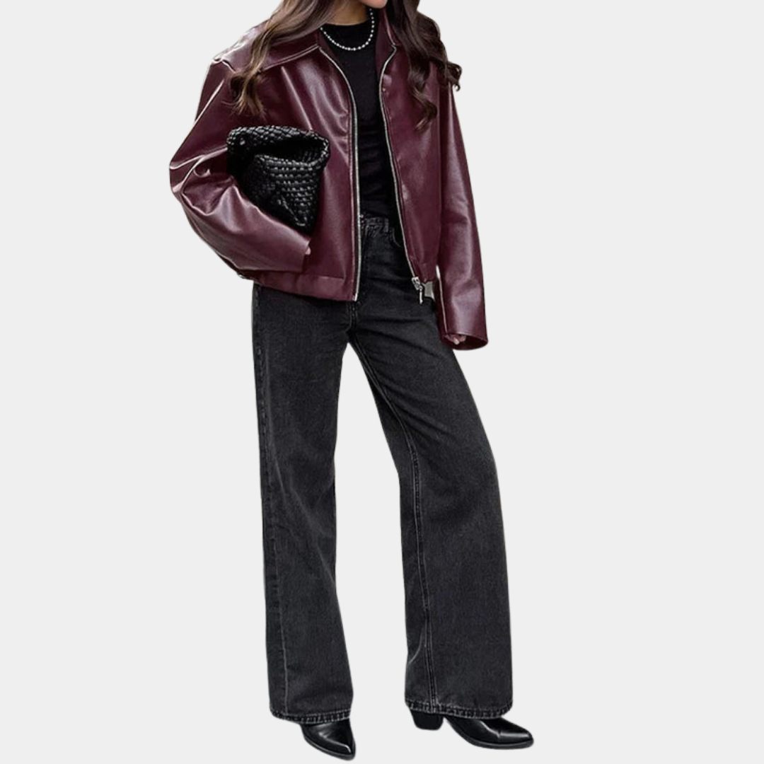 Murphy Mode | Women’s Leather Zipper Jacket