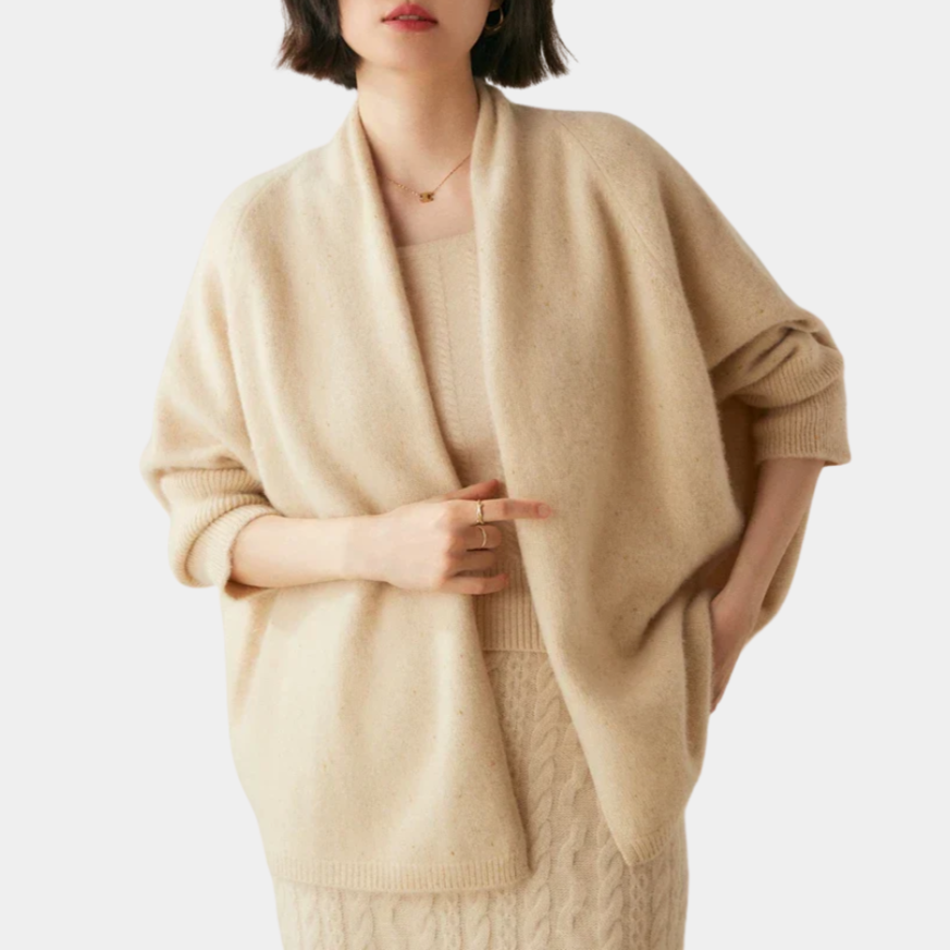 Murphy Mode | Women’s 100% Cashmere Shawl Sweater