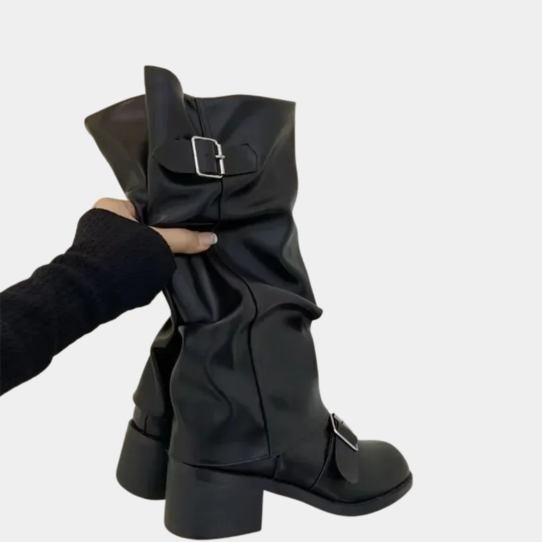 Murphy Mode Studio | Chunky Heel Knee High Boots Women