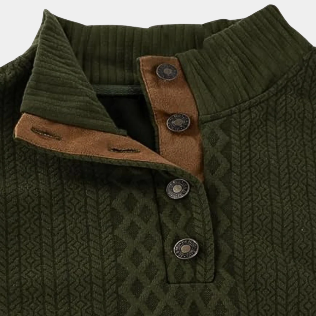 Murphy Mode | Men’s Stand Collar Jacquard Sweater