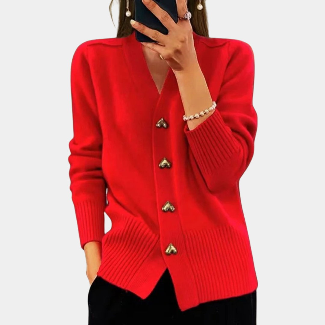 Murphy Mode | Women’s V-Neck Button Cardigan Sweater