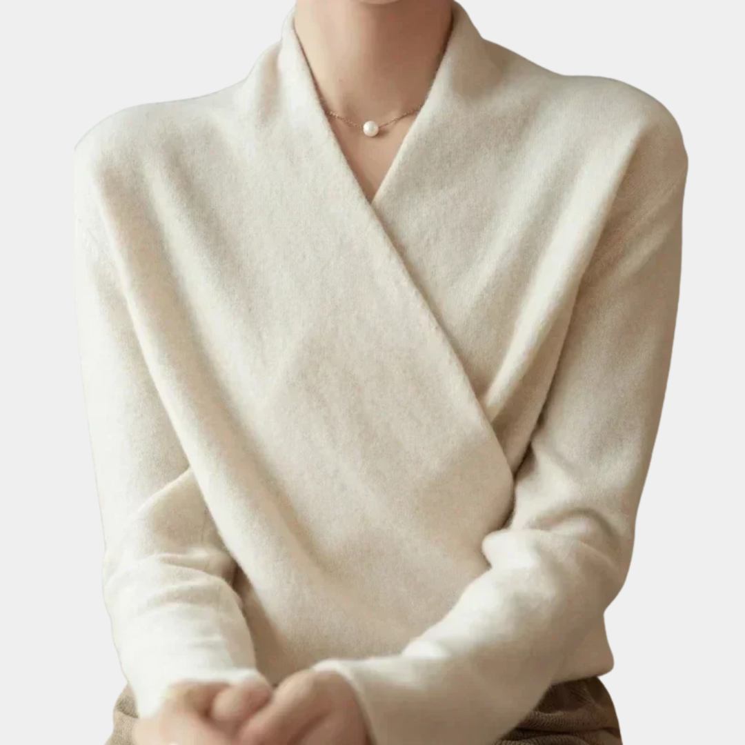 Murphy Mode | Women’s Cross V-Neck Cashmere Sweater