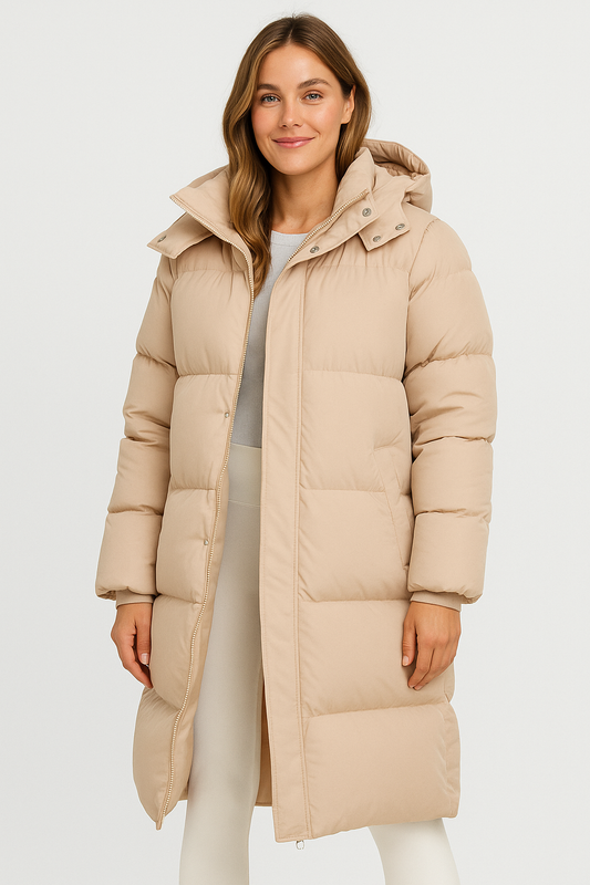 Murphy Mode | Women’s Long Winter Puffer Jacket with Hood
