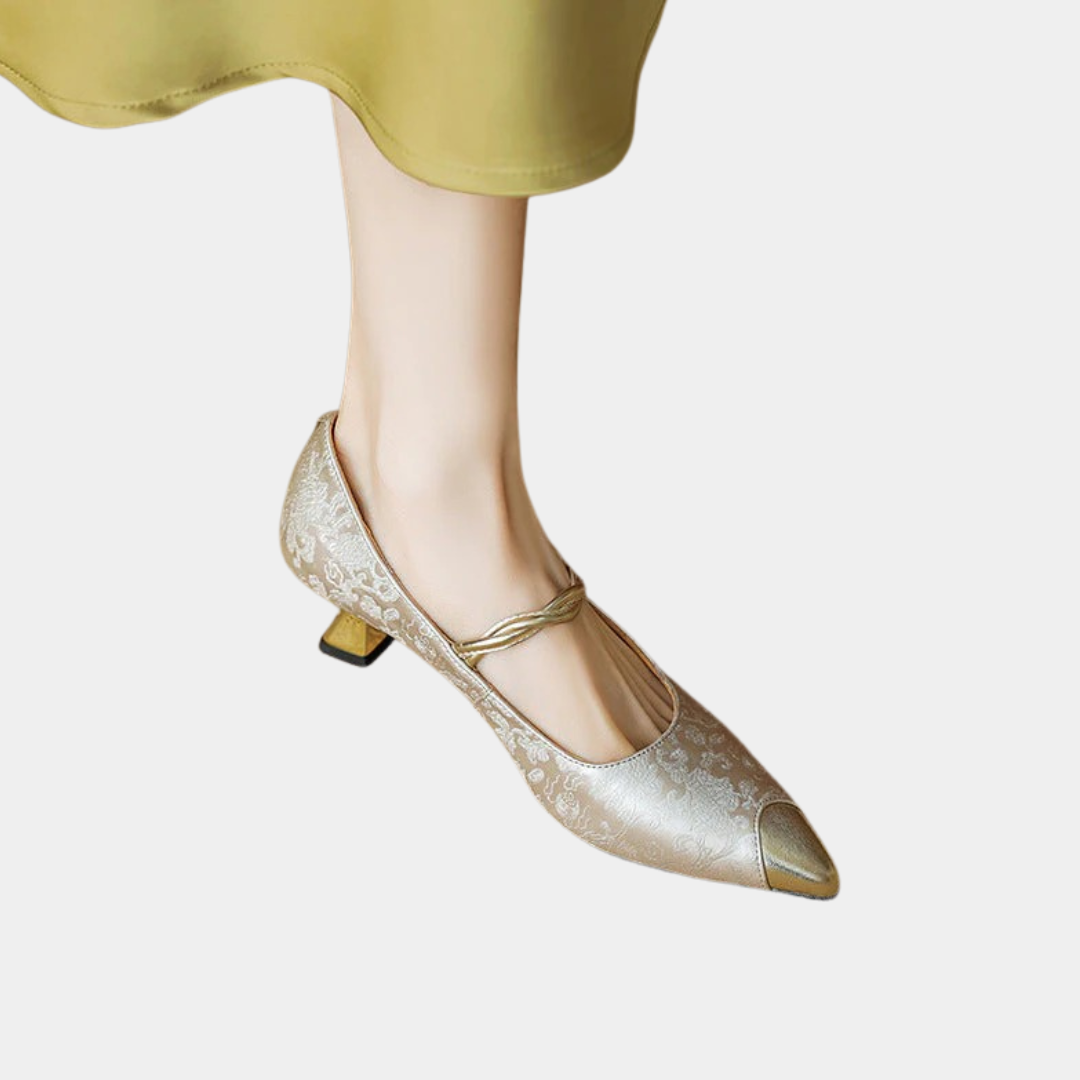 Murphy Mode | Women’s Mid Heel Satin Shoes