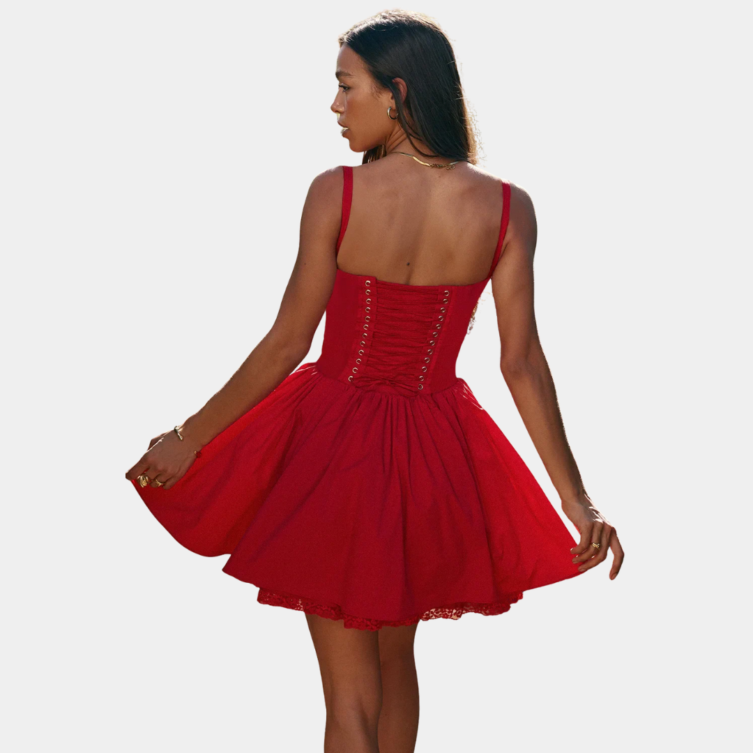 Murphy Mode | Women's  Lace Print Mini Dress