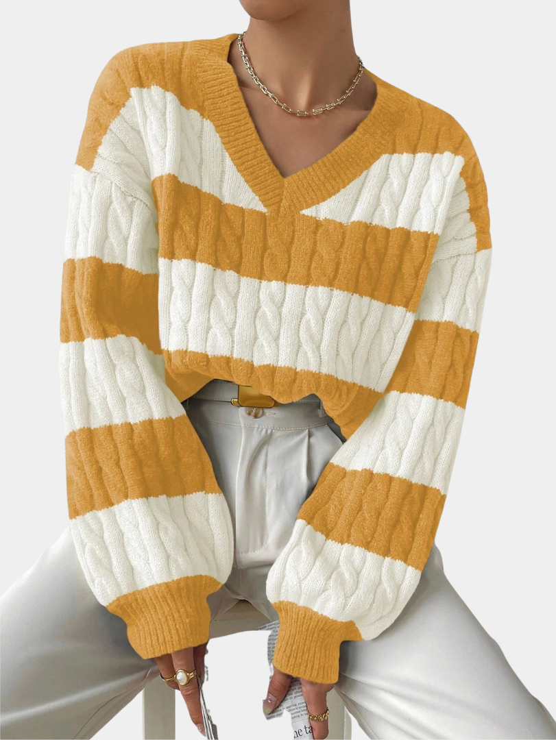 Murphy Mode | Women’s Loose Striped Knitted Top