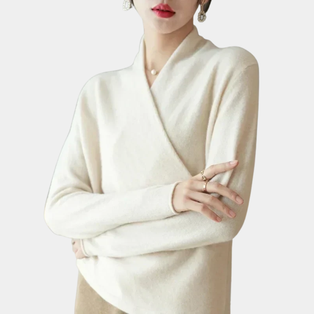 Murphy Mode | Women’s Cross V-Neck Cashmere Sweater