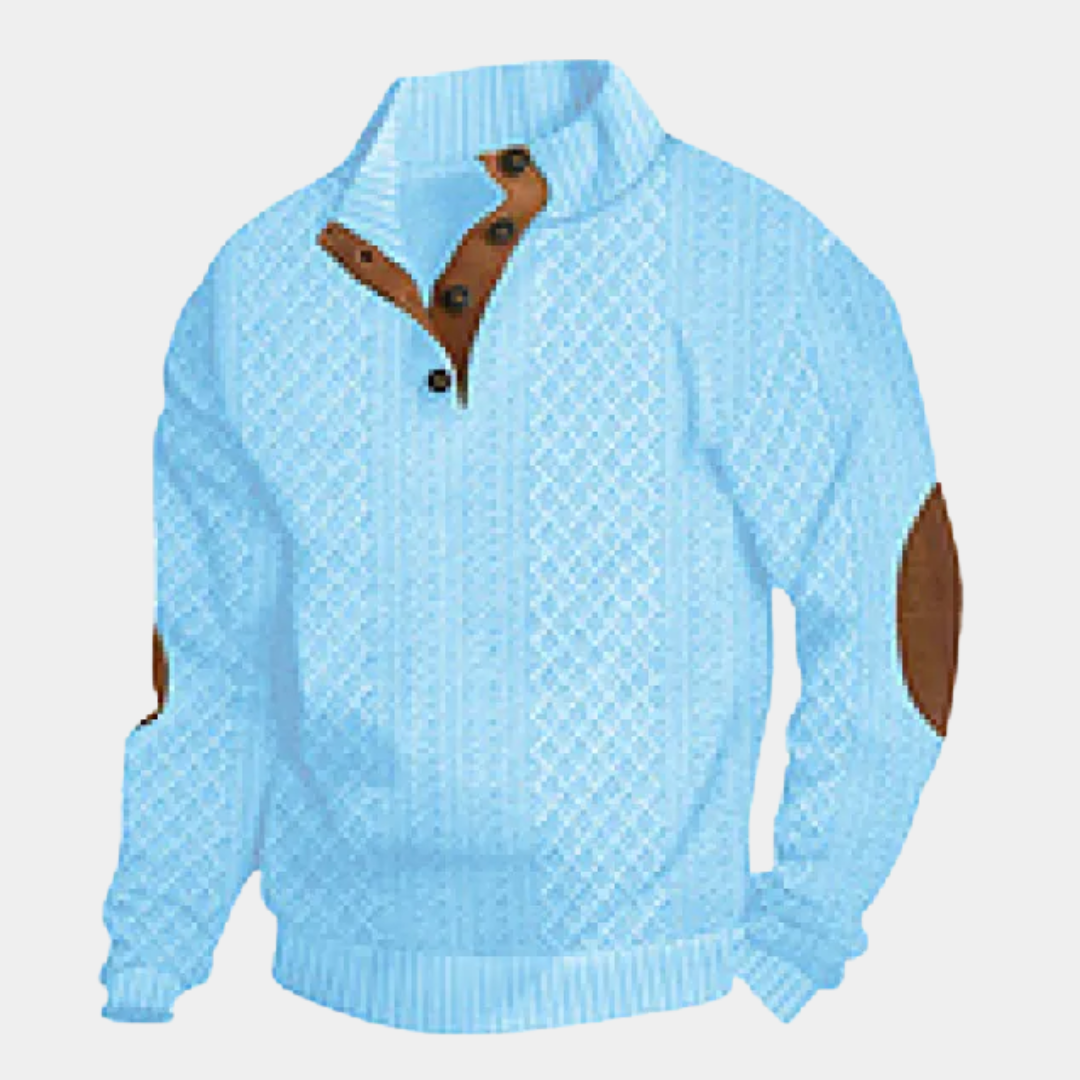 Murphy Mode | Men’s Stand Collar Jacquard Sweater