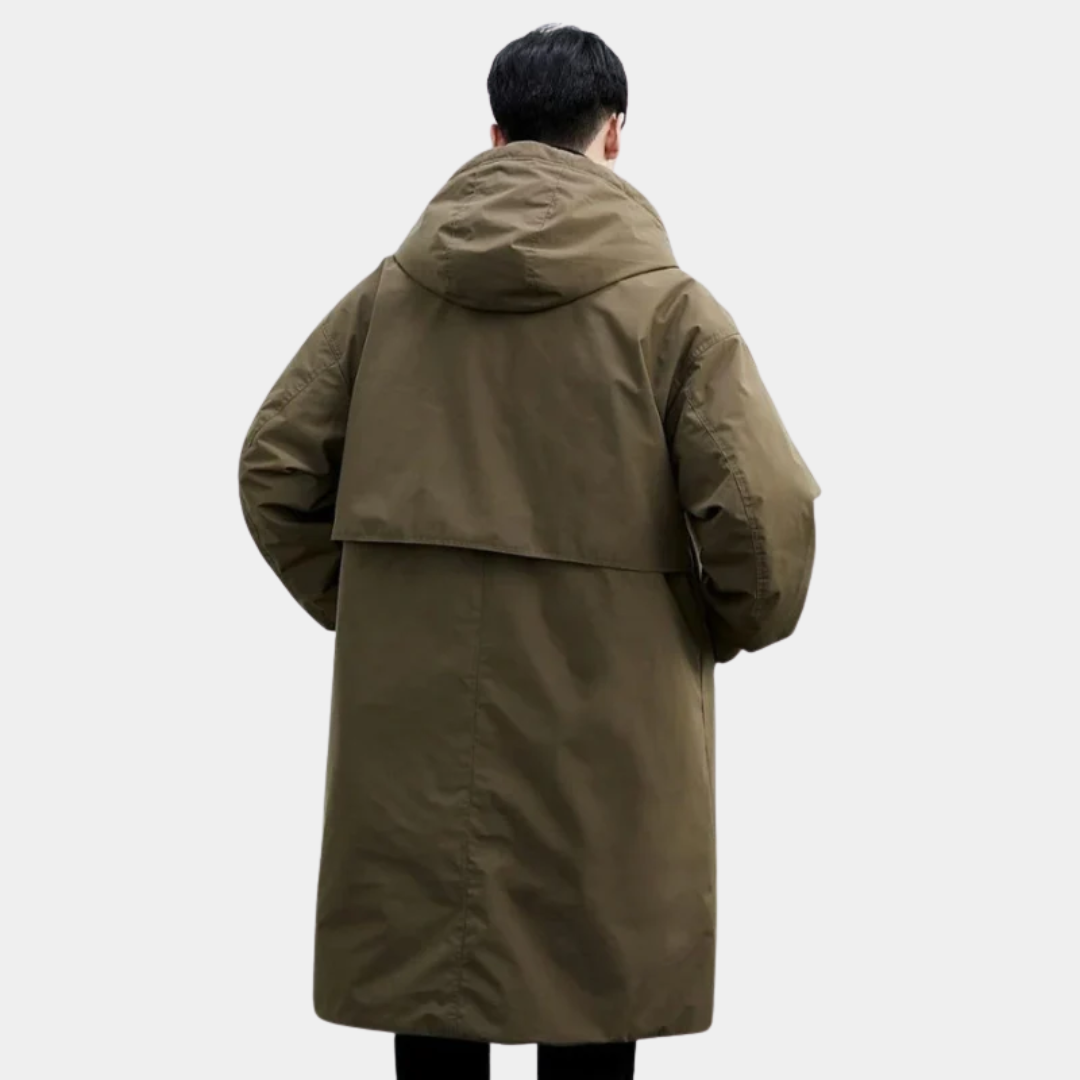 Murphy Mode | Men’s Mid-Length Hooded Trench Coat