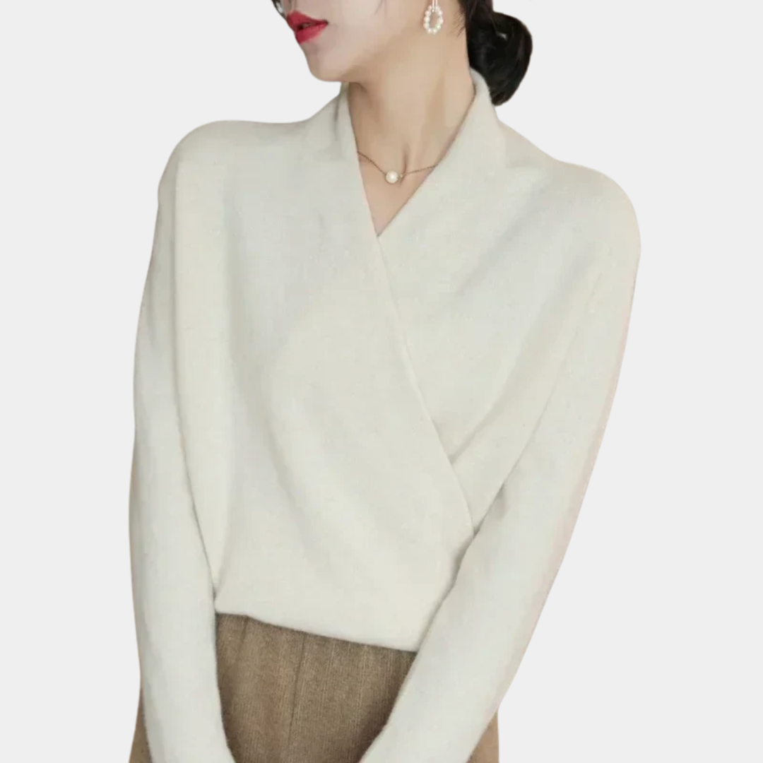 Murphy Mode | Women’s Cross V-Neck Cashmere Sweater