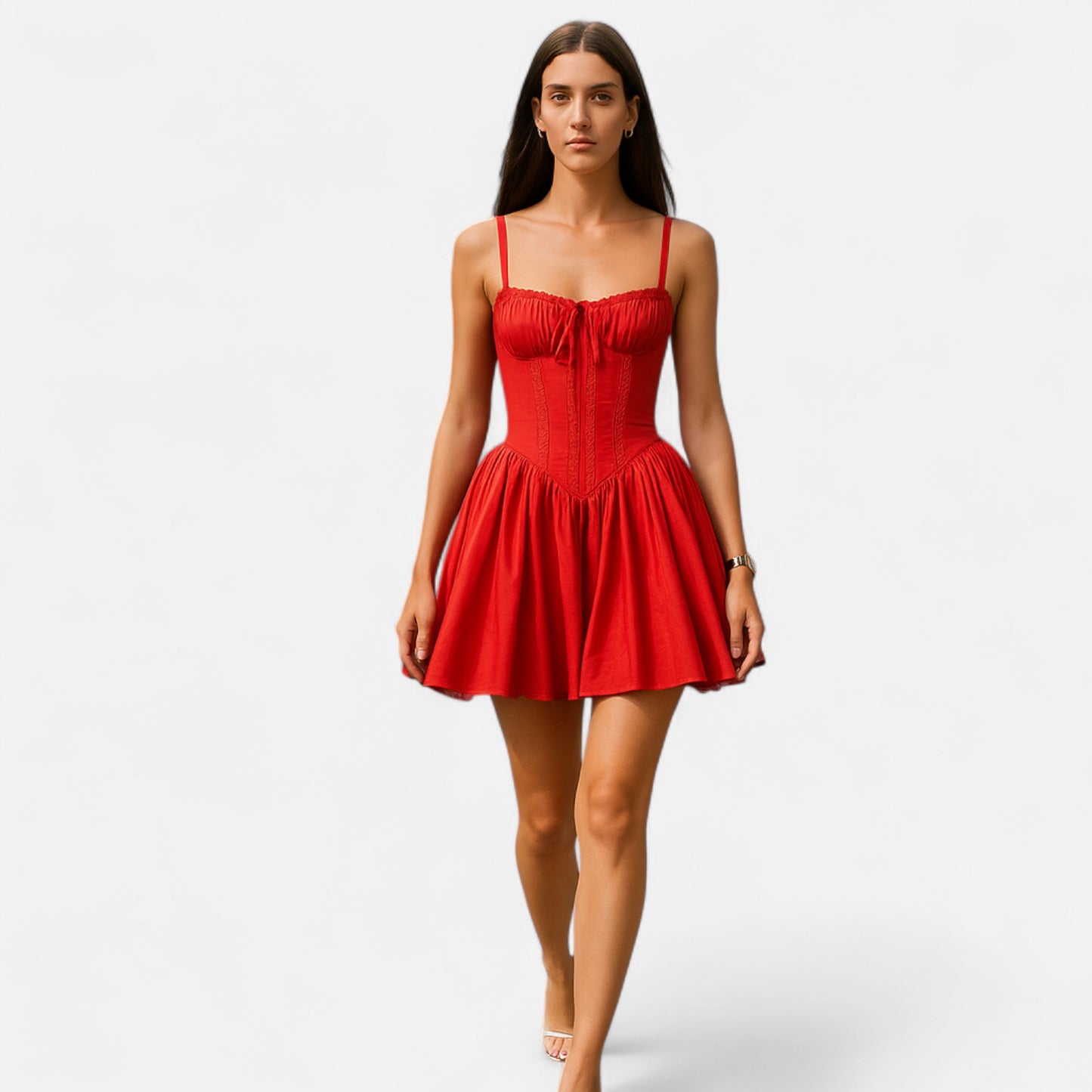Murphy Mode | Women's  Lace Print Mini Dress
