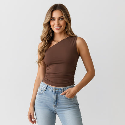 Murphy Mode | Women’s One-Shoulder Ruched Top