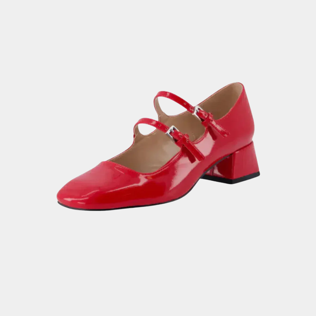 Murphy Mode | Women’s Leather Buckle High Heel Shoes