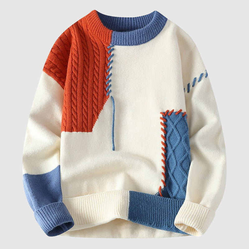 Murphy Mode | Men’s Patchwork Pullover Sweater