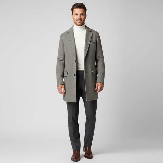Murphy Mode | Men’s Plaid Wool Overcoat