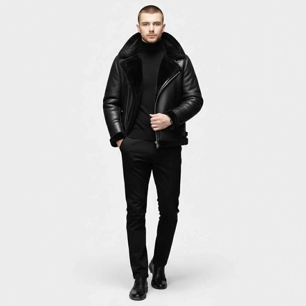 Murphy Mode Studio | Leather Aviator Jacket Men