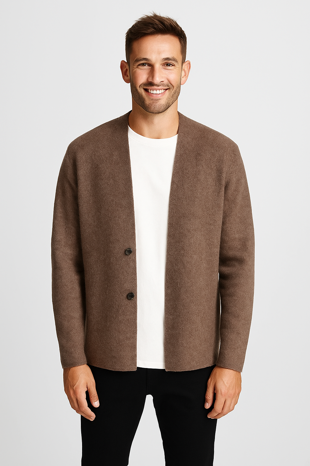 Murphy Mode | Men’s Casual Wool Sweater Double Button Cardigan Coat