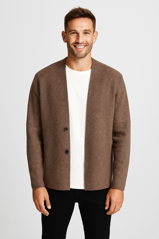 Murphy Mode | Men’s Casual Wool Sweater Double Button Cardigan Coat
