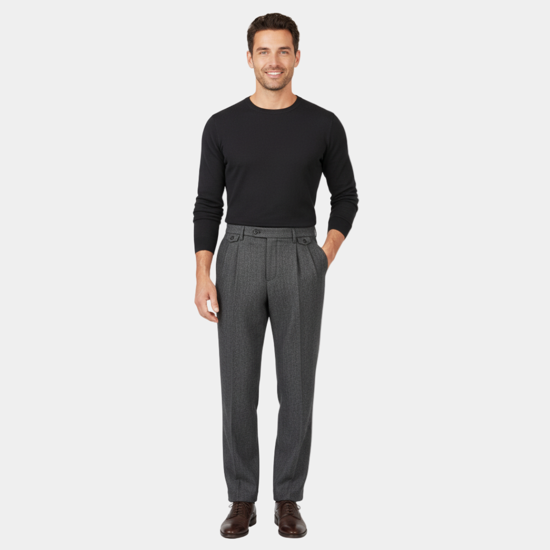 Murphy Mode Studio | Men Dress Trousers Straight Leg Formal Business Suit